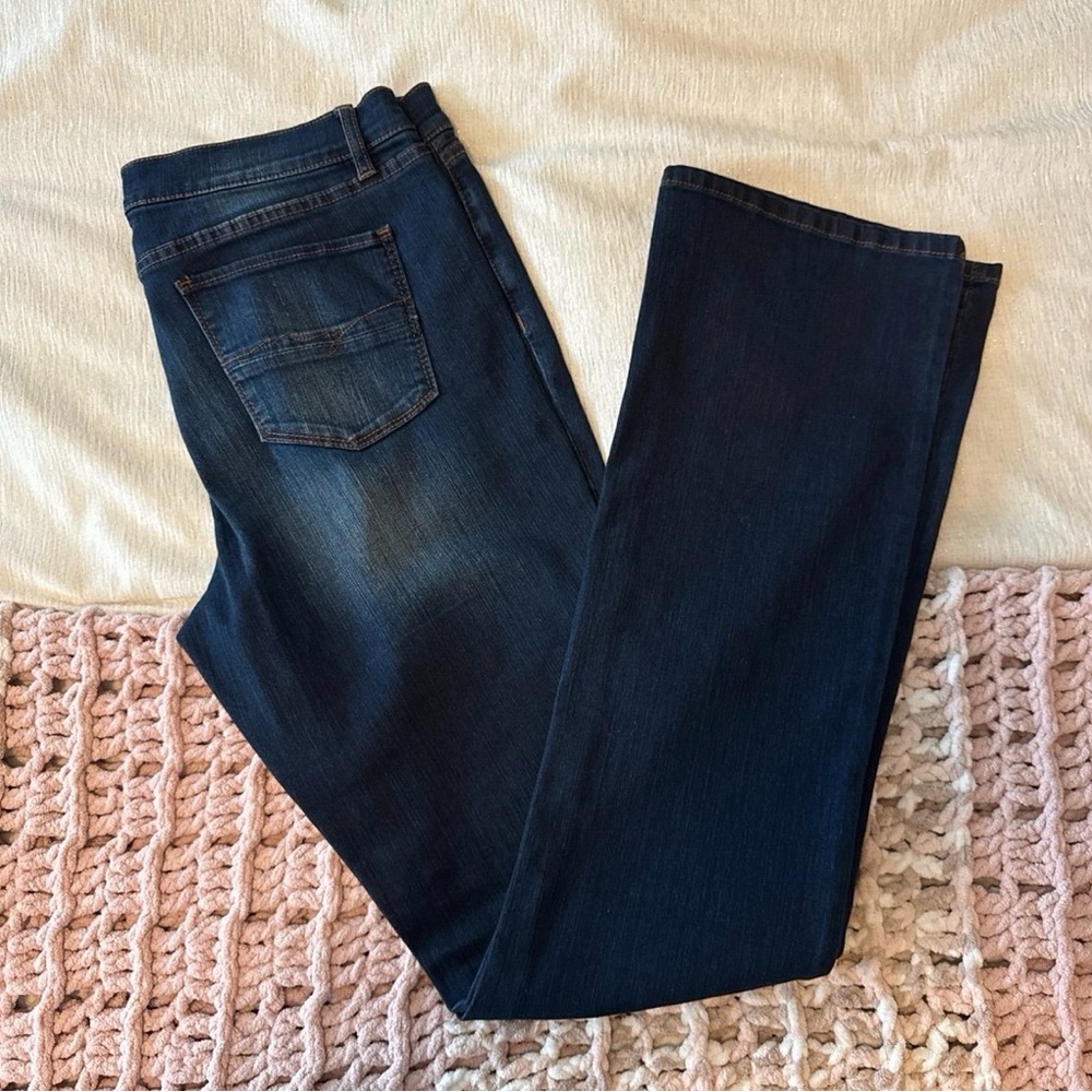 New York & Company Dark Blue Straight Leg Jeans